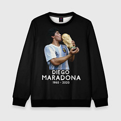 Свитшот детский Diego Maradona, цвет: 3D-черный