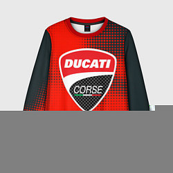 Свитшот детский Ducati Corse logo, цвет: 3D-красный
