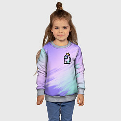 Свитшот детский AMONG US GRADIENT, цвет: 3D-меланж — фото 2