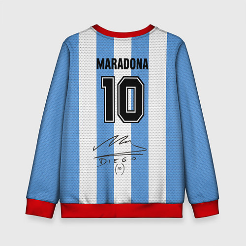 Детский свитшот Джерси Марадоны с автографом / 3D-Красный – фото 2