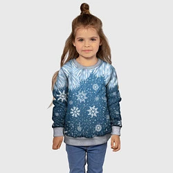 Свитшот детский Снежное Настроенние, цвет: 3D-меланж — фото 2