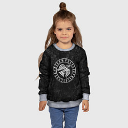 Свитшот детский Ворон Одина, цвет: 3D-меланж — фото 2