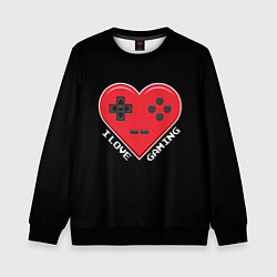 Свитшот детский I Love Gaming, цвет: 3D-черный