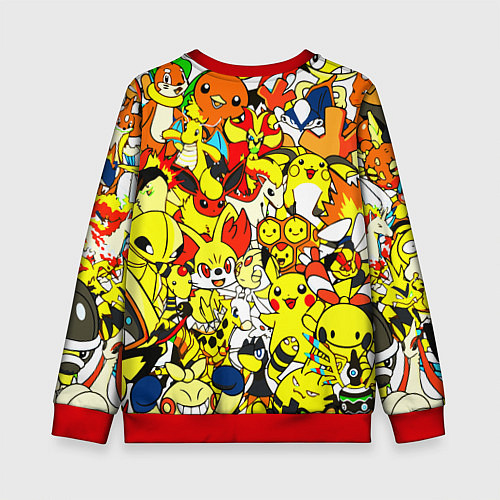Детский свитшот ПОКЕМОНЫ / 3D-Красный – фото 2