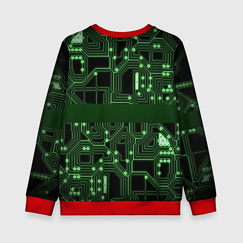 Детский свитшот Неоновая схема / 3D-Красный – фото 2