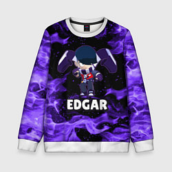 Свитшот детский BRAWL STARS EDGAR, цвет: 3D-белый