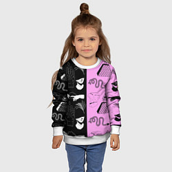 Свитшот детский Руки, статуи, цвет: 3D-белый — фото 2