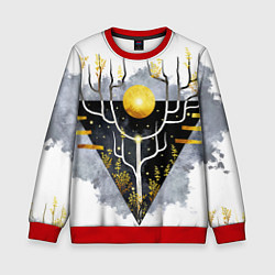 Свитшот детский Графит и золото: дерево жизни, цвет: 3D-красный