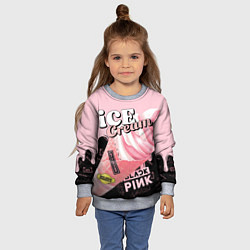 Свитшот детский BLACKPINK ICE CREAM, цвет: 3D-меланж — фото 2