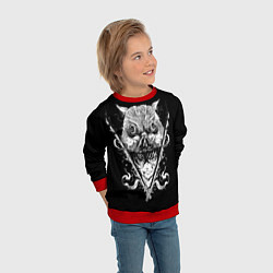 Свитшот детский Клинок рассекающий демонов Ино, цвет: 3D-красный — фото 2