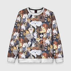 Свитшот детский Dogs, цвет: 3D-белый