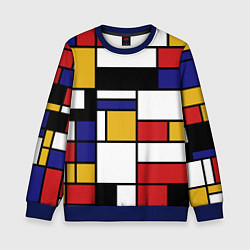 Свитшот детский Color blocking, цвет: 3D-синий