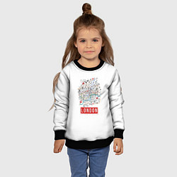 Свитшот детский Лондон, цвет: 3D-черный — фото 2