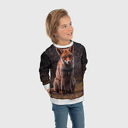 Свитшот детский Хищная лисица, цвет: 3D-белый — фото 2