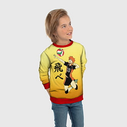 Свитшот детский Fly High Haikyuu!!, цвет: 3D-красный — фото 2