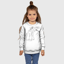 Свитшот детский Леди Димитреску мемный прикол, цвет: 3D-белый — фото 2