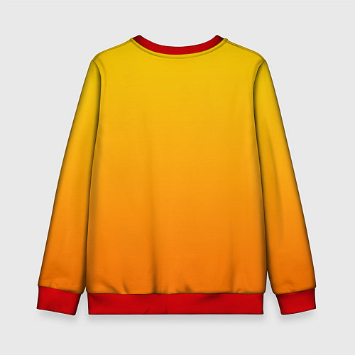 Детский свитшот Оранжевый градиент / 3D-Красный – фото 2