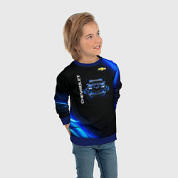 Свитшот детский Chevrolet, цвет: 3D-синий — фото 2