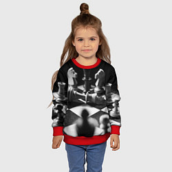 Свитшот детский Шахматы фигуры доска ход мат, цвет: 3D-красный — фото 2