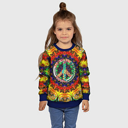 Свитшот детский Хиппи, цвет: 3D-синий — фото 2