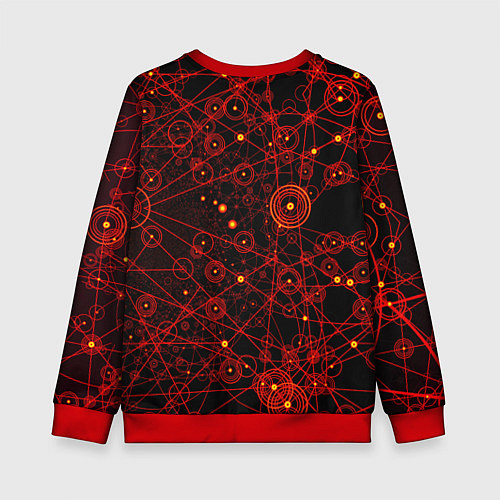 Детский свитшот Данные сети / 3D-Красный – фото 2