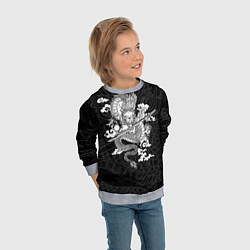 Свитшот детский ДРАКОН DRAGON, цвет: 3D-меланж — фото 2