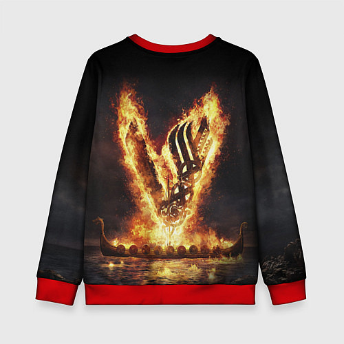 Детский свитшот ВИКИНГИ VIKINGS V / 3D-Красный – фото 2