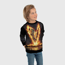 Свитшот детский ВИКИНГИ VIKINGS V, цвет: 3D-черный — фото 2