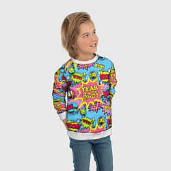 Свитшот детский Year baby Pop art print, цвет: 3D-белый — фото 2