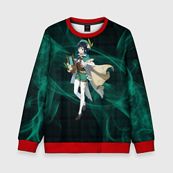 Свитшот детский Genshin Impact - Venti, цвет: 3D-красный