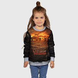 Свитшот детский Valheim Корабли, цвет: 3D-меланж — фото 2