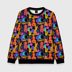 Свитшот детский Джаз, цвет: 3D-черный