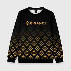 Свитшот детский BINANCE БИНАНС БИРЖА, цвет: 3D-черный