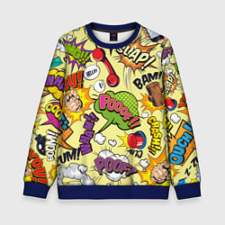 Свитшот детский Комикс, цвет: 3D-синий