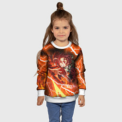 Свитшот детский КЛИНОК РАССЕКАЮЩИЙ ДЕМОНОВ, цвет: 3D-белый — фото 2