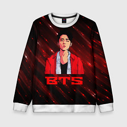 Детский свитшот BTS Red and black