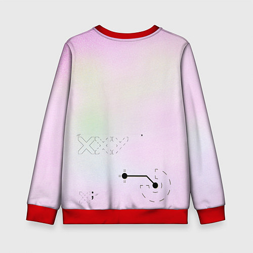 Детский свитшот Printstream style Поток информации Белизна 0 1,Чер / 3D-Красный – фото 2