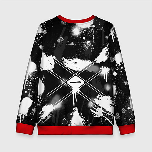 Детский свитшот БЛИЧ ШИНИГАМИ ЛОГО НА СПИНЕ / 3D-Красный – фото 2