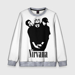 Свитшот детский Nirvana Группа, цвет: 3D-меланж