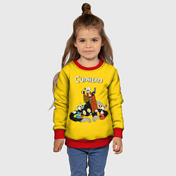 Свитшот детский Cuphead x DMC, цвет: 3D-красный — фото 2