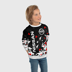 Свитшот детский NISSAN НИССАН ОСКОЛКИ, цвет: 3D-белый — фото 2