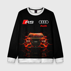 Свитшот детский AUDI RS 5 FIRE АУДИ РС 5, цвет: 3D-белый