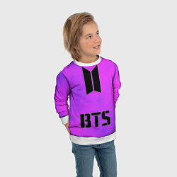Свитшот детский BTS ЮЖНОКОРЕЙСКИЙ БОЙБЕНД, цвет: 3D-белый — фото 2