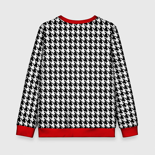 Детский свитшот Гусиная лапка / 3D-Красный – фото 2