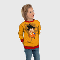 Свитшот детский Kid Goku, цвет: 3D-красный — фото 2