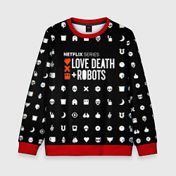 Свитшот детский LOVE DEATH ROBOTS $$$, цвет: 3D-красный
