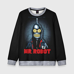 Детский свитшот Bender x mr robot