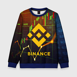 Свитшот детский BINANCE БИНАНС БАНАН, цвет: 3D-синий