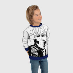 Свитшот детский Магическая битва Годжо, цвет: 3D-синий — фото 2