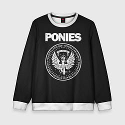 Свитшот детский Pony x Ramones, цвет: 3D-белый